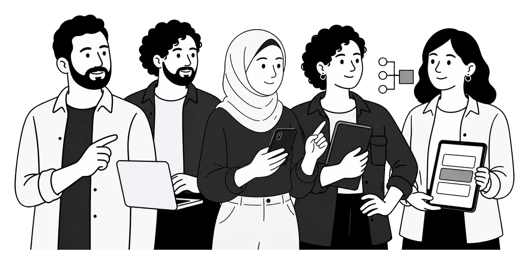 Scale Squad: Technical Lead, Full-Stack Developer, Mobile Developer, DevOps Engineer, Project Manager