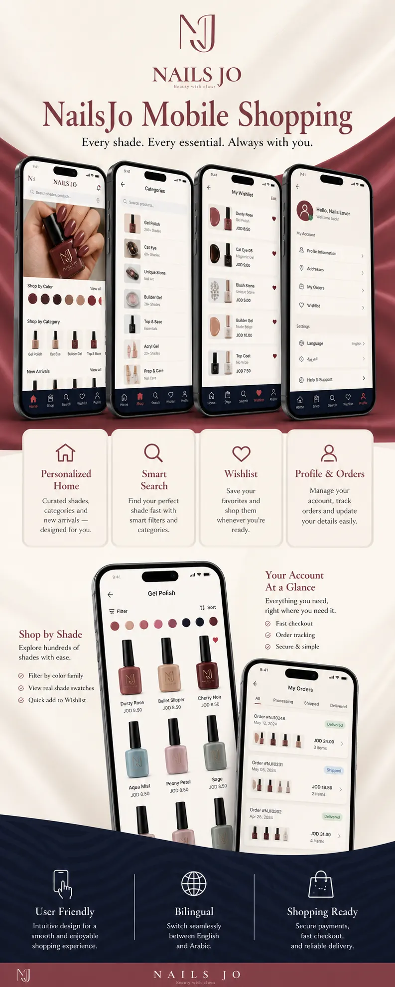 Nails Jo: Mobile shopping app
